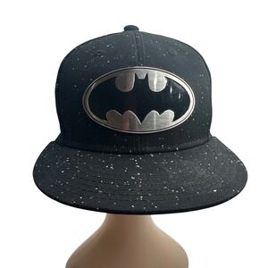 DC COMICS BATMAN Baseball Cap‎ Hat Metal Bat Logo one size Fits All Mesh